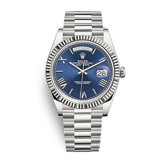 B- Rolex Day-Date 40 Oyster, 40 mm, white gold