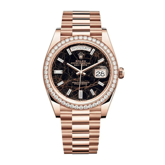 Rolex Day Date 40mm Eisenkiesel Diamonds