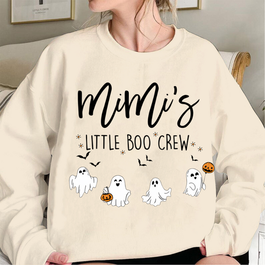 Comfort Colors Halloween Grandma Sweatshirt – Personalized Boo Crew Family Design