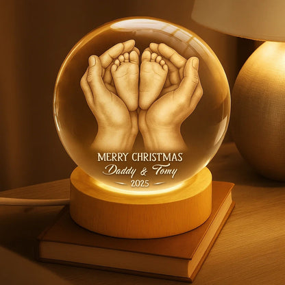 Round Luminous Crystal Night Light - Personalized Custom Photo Gift