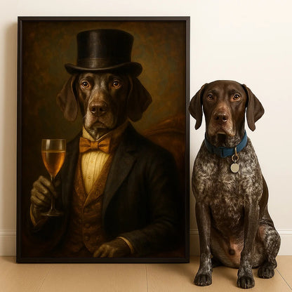 Custom Pet Portrait Vertical Poster – Personalized Gift for Dog & Cat Lovers, Pet Parents – Fine Pet, Finer Style - Poster/Canvas