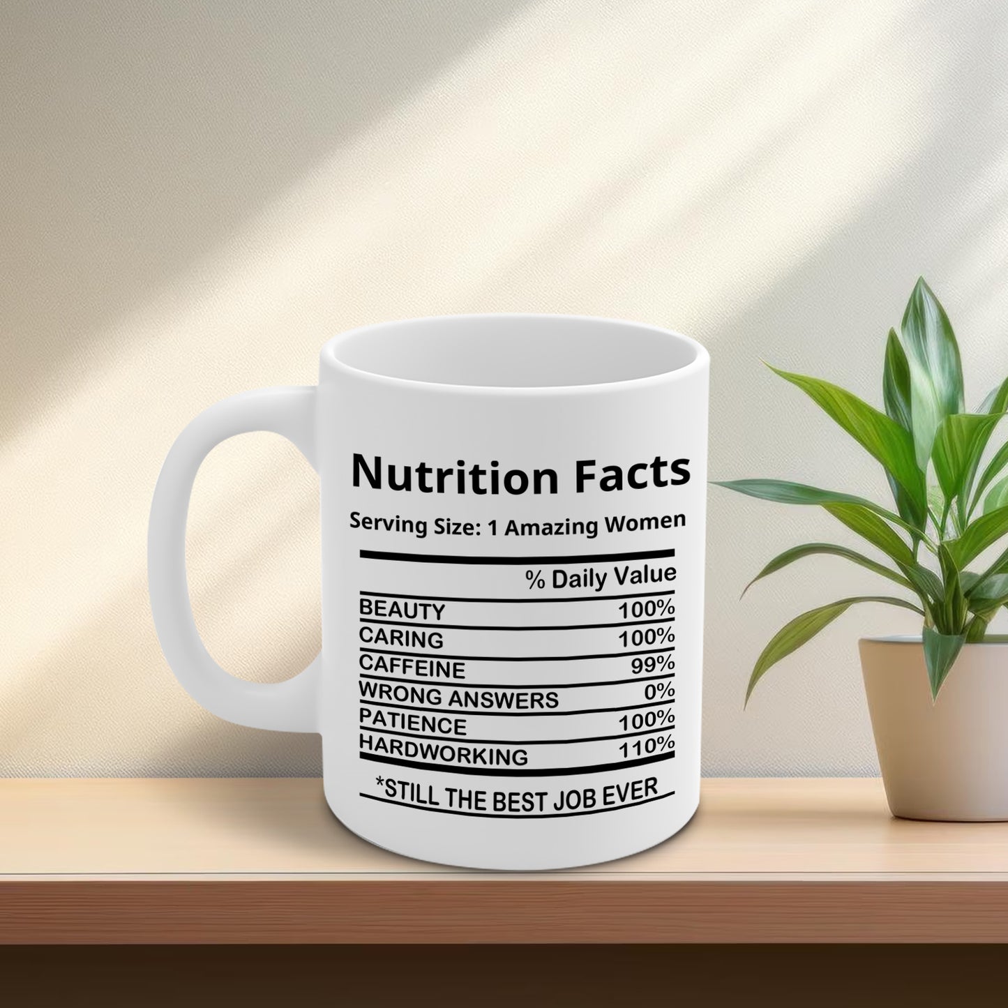 Custom Hubby and Wifey Ceramic Mugs –  Personalized Funny Nutrition Facts Coffee Cup Gift for Couples