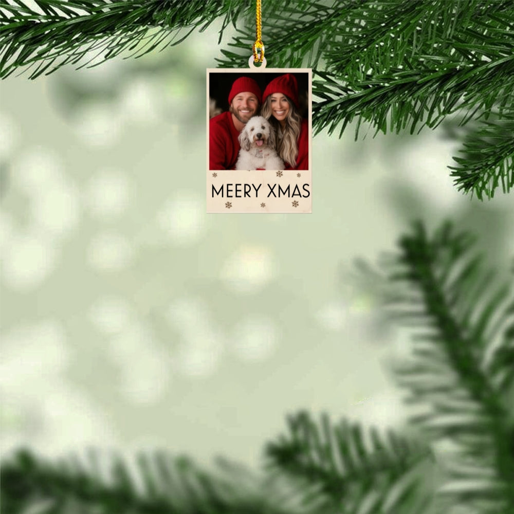 Wooden 1 LayerCustom Wooden Photo Ornament - Personalized Picture & Text, Family, Couple, or Pet Christmas Keepsake Gift 2025