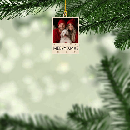 Wooden 1 LayerCustom Wooden Photo Ornament - Personalized Picture & Text, Family, Couple, or Pet Christmas Keepsake Gift 2025