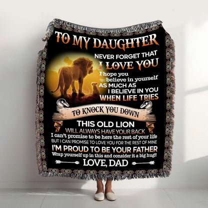 To My Daughter Fleece and Flannel Blanket