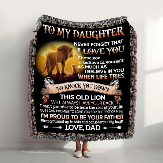 To My Daughter Fleece and Flannel Blanket