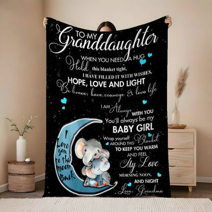 To My Granddaughter Fleece Blanket