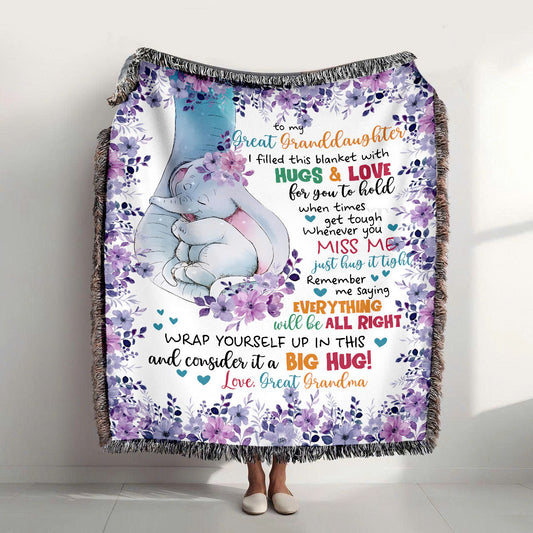 To My Granddaughter Fleece Blanket
