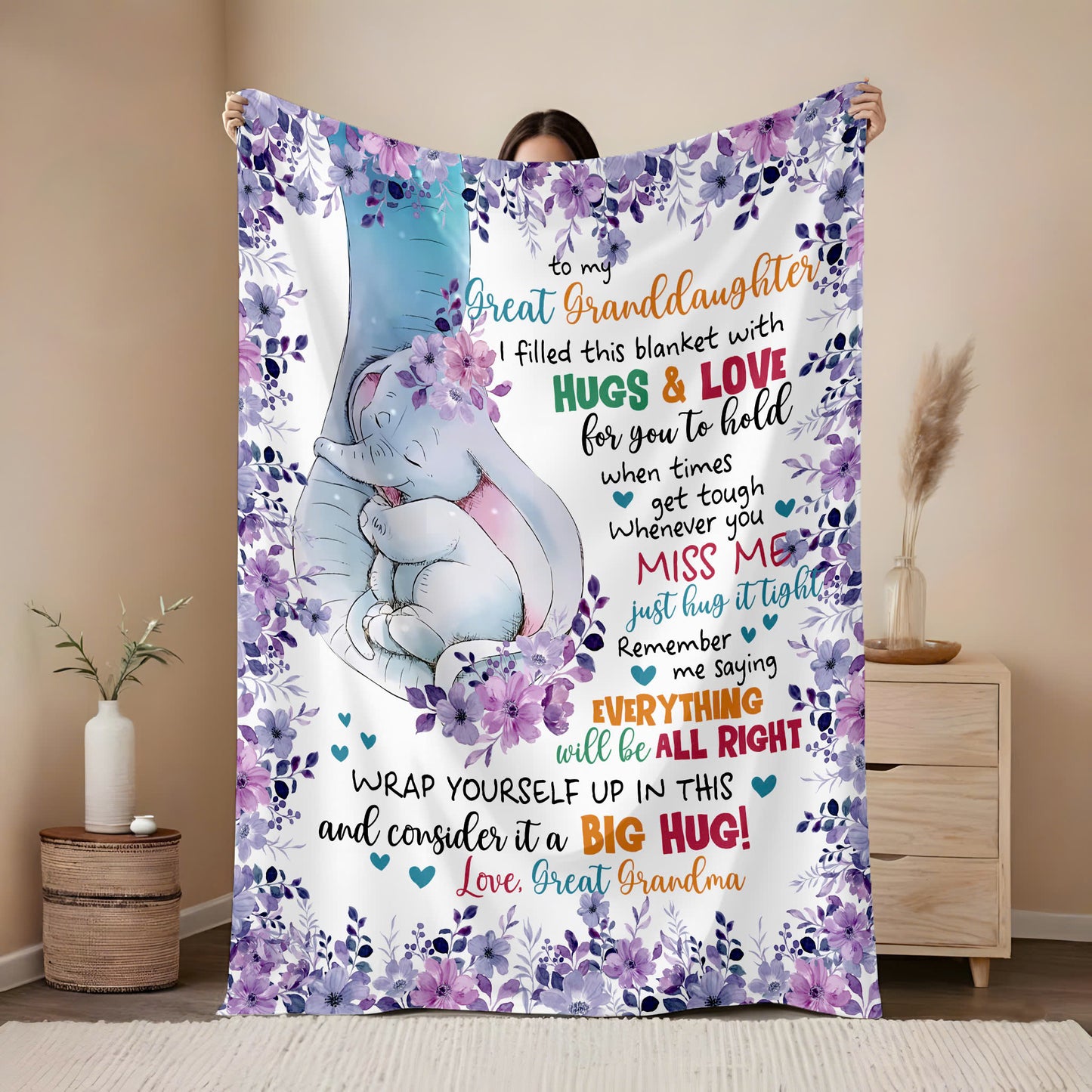 To My Granddaughter Fleece Blanket