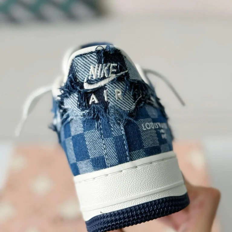 Louis Vuitton x Nike Air Force 1 – Blue Damier Denim