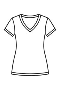 Womens Short Sleeve Jersey V-neck